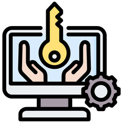 Access Management Outline Color Icon