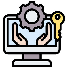Process Management Outline Color Icon