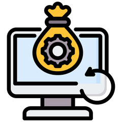 Digital Asset Recovery Outline Color Icon