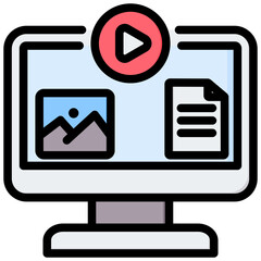 Content Outline Color Icon
