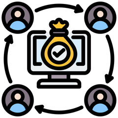 Asset Collaboration Outline Color Icon