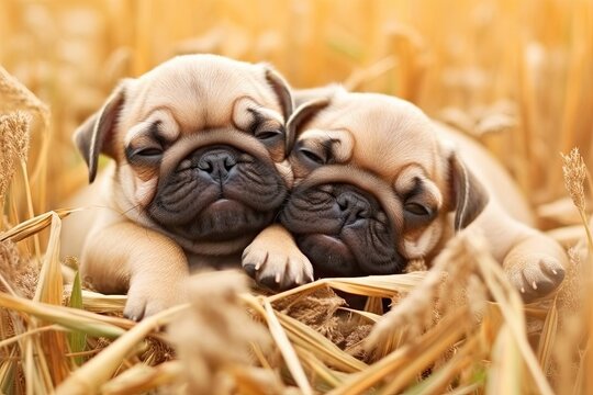 Cute Pug Puppies: Capturing Adorable Antics of Precious Pugs, generative AI