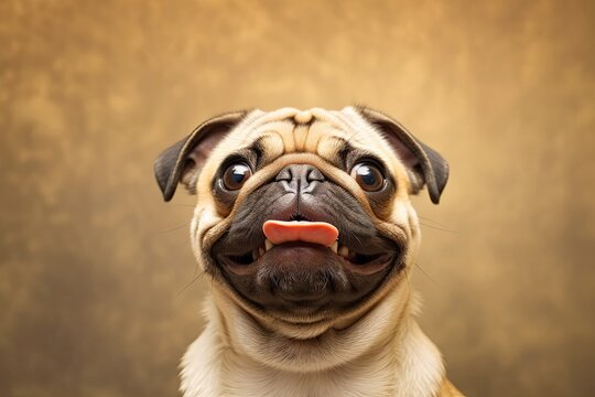 Pugs Galore: Captivating Expressions on the Faces of Adorable Pug Dogs in Pictures, generative AI