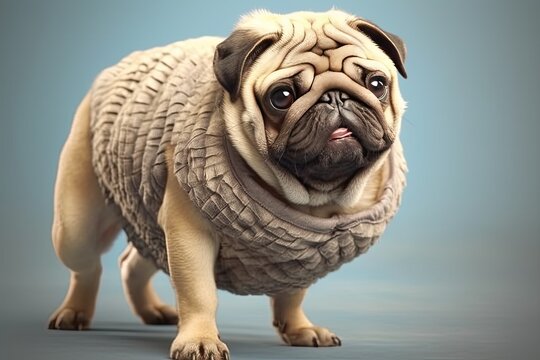 Pictures of Pugs Dogs: Showcasing Unique Physical Traits of Adorable Pug Breeds, generative AI