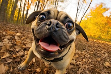 Laugh Out Loud: Hilarious Pug Funny Pictures with Hilarious Faces at the Camera, generative AI