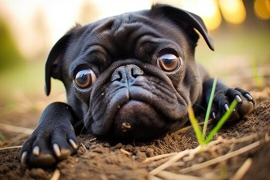 Hilarious Pug Funny Pictures: Capturing Hilarious Expressions of a Pug, generative AI