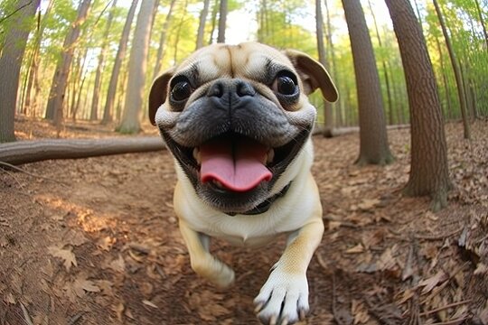 Pug Funnies: Hilarious Images of Pugs Pulling Funny Faces at the Camera, generative AI