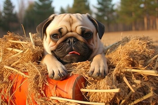 Pug Funny Pictures: Unleashing the Hilarious Side of Pugs in Captivating Images, generative AI