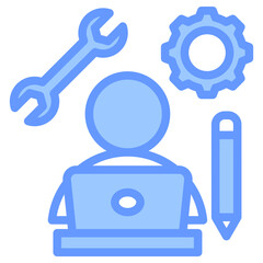 Skills Blue Icon