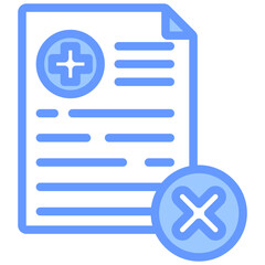 Obraz premium No Sick Leave Blue Icon