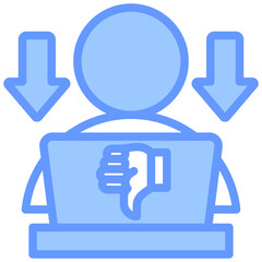 Freelance Disadvantage Blue Icon