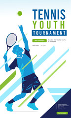 Great elegant vector editable tennis poster background design for your championship event	