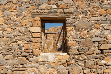 Ruins of houses.