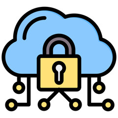 Cloud Technology Outline Color Icon