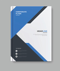 annual report coorporate flyer template cover design