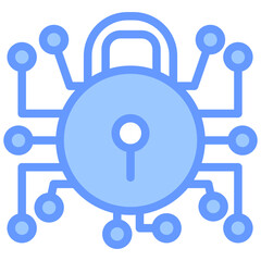 Encryption Blue Icon
