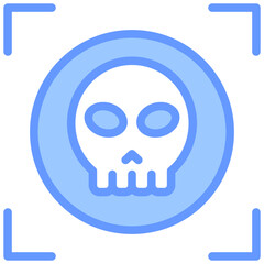 Danger Scan Blue Icon