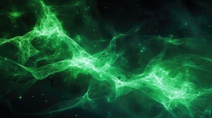 abstract green electricity particles texture. - obrazy, fototapety, plakaty