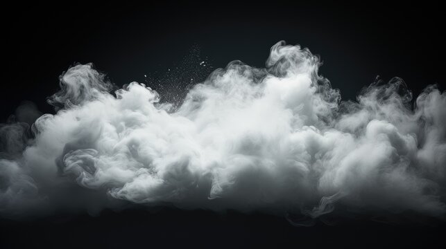 Image of white clouds moving across a black background.