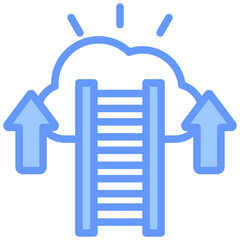 Career Ladder Blue Icon