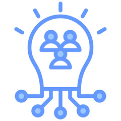 Team Strategy Blue Icon