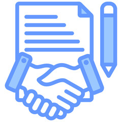 Contract Blue Icon