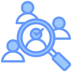 Job Candidates Blue Icon