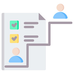 Succession Planing Flat Icon