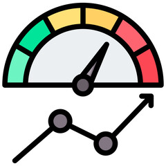 Performance Metrics Outline Color Icon