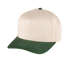 a green and ivory blank baseball cap perfect for mock up design work