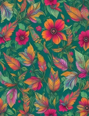 Zelfklevend Fotobehang seamless floral pattern © PSSA