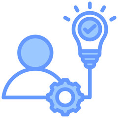 Job Skills Blue Icon