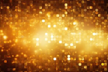 Light speckled mosaic on golden background