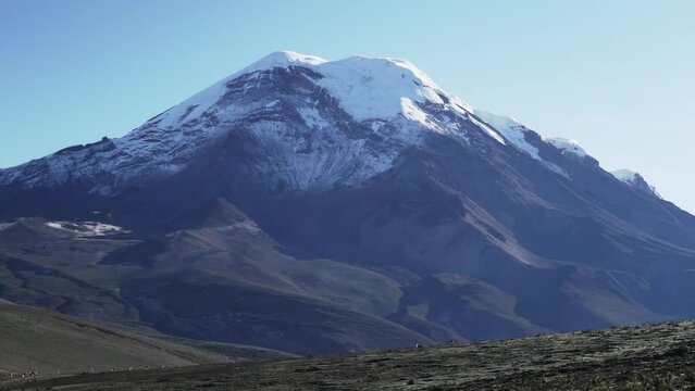 mighty Chimborazo is a snow capped and active volcano.