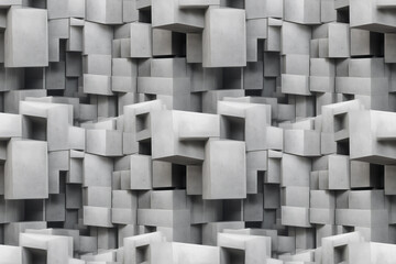 Cube concrete abstract background, concept of Geometric Shapes