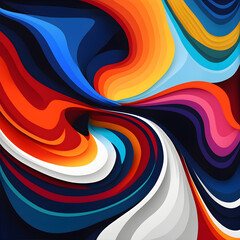 abstract background with waves. Grnerative AI