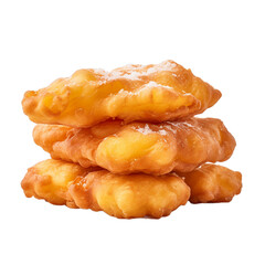 deep-fried dough isolated on white background, ai generated