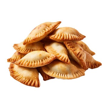 delicious empanadas isolated on white background, ai generated