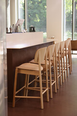 Modern cafe with stylish furniture. Interior design