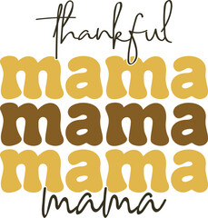 Retro Thanksgiving SVG Design, Thankful Retro Wavy SVG Design, Retro Wavy Design