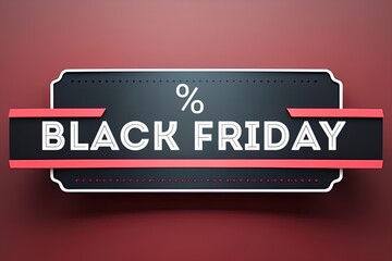 Black and red Black Friday banner