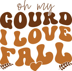 Retro Fall SVG Design, Pumpkin SVG, Retro Wavy Fall SVG, Fall SVG