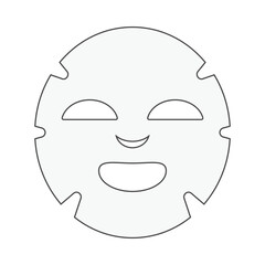 Flat design facial mask icon. Vector.
