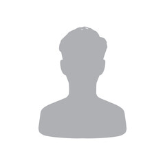 男性シルエットアイコン　ツーブロックショートグレー