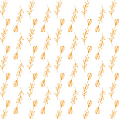 Floral pattern design template with flower motif. nature decorative background in flat style. repeat and seamless vector