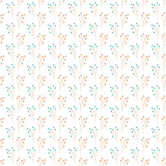 Floral pattern design template with flower motif. nature decorative background in flat style. repeat and seamless vector