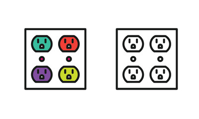 Electrical icon, vector, Engineering icon set. 