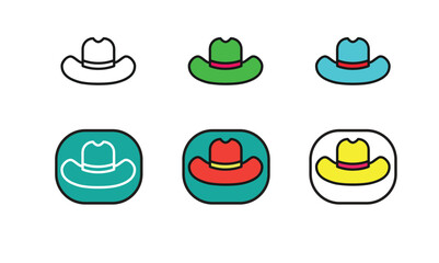 baby icon set, hat vector