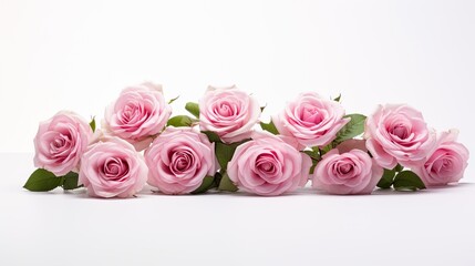 Portrait beautiful pink roses flower AI Generative