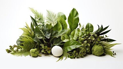 Life arrangement of mixed foliages AI Generative